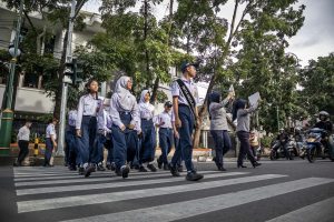 信号付き横断歩道をテスト