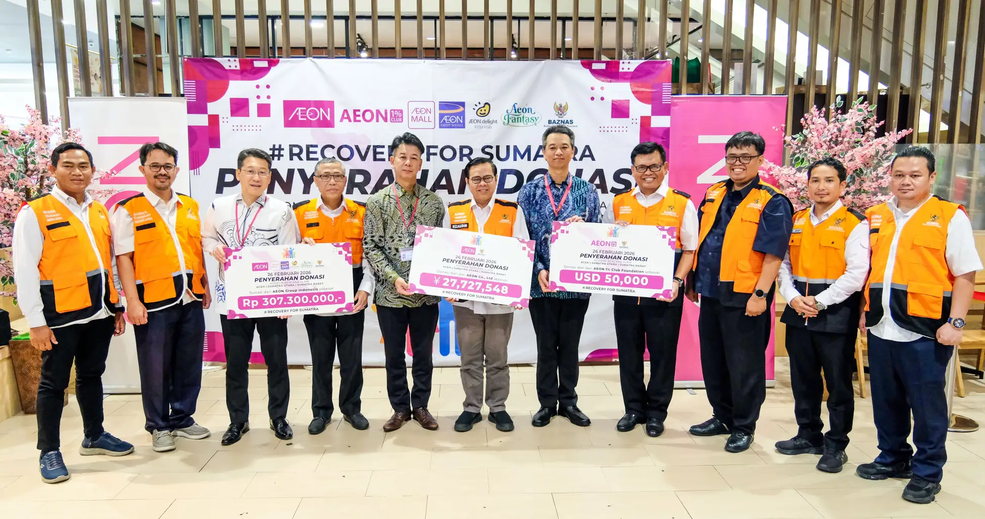 イオン、スマトラ豪雨被災地へ義援金