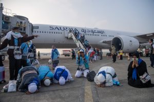 無事の帰還、神に感謝