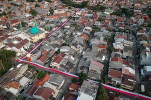 住宅地に広がるメラプティ