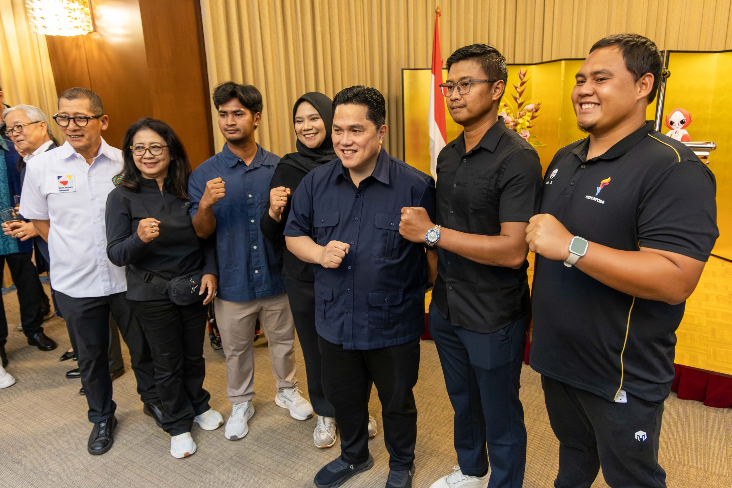 日本、インドネシア選手団を激励